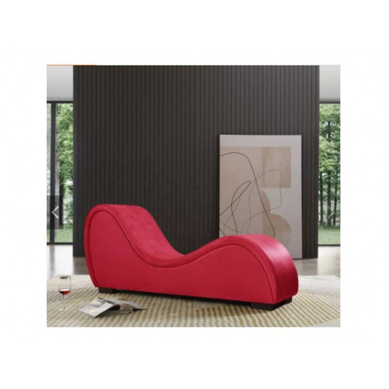 Kama Sutra Mebon Chaise Love Lounge with Pillows Red